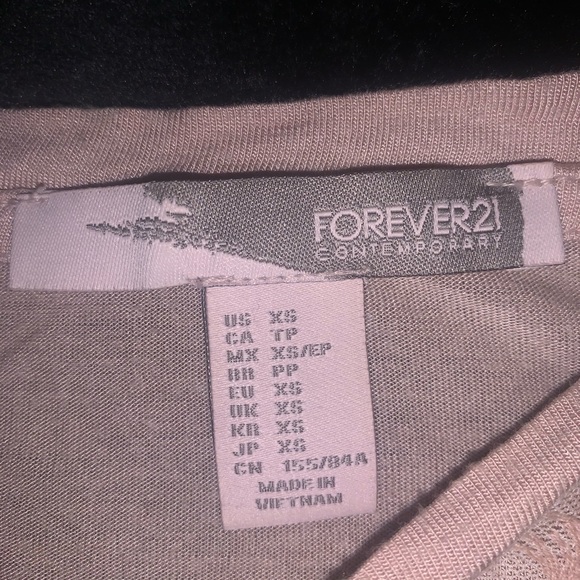 Forever 21 Pale Pink Blouse with Lace Overlay - Picture 5 of 6